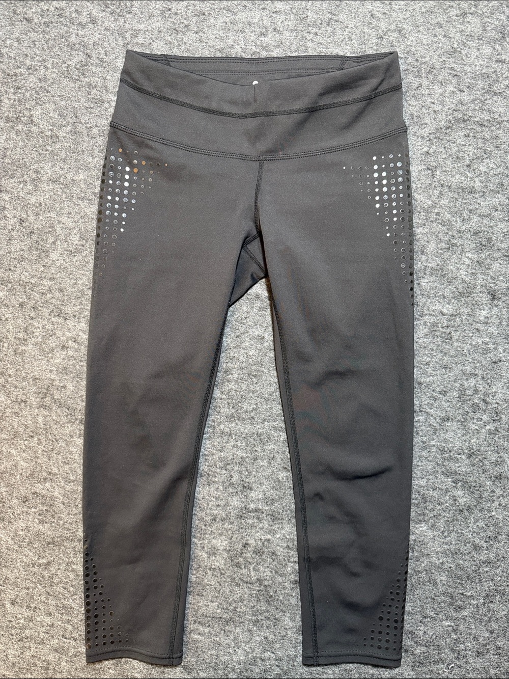 Athleta Gel Dot Sonar Capri Crop Leggings Black XS
